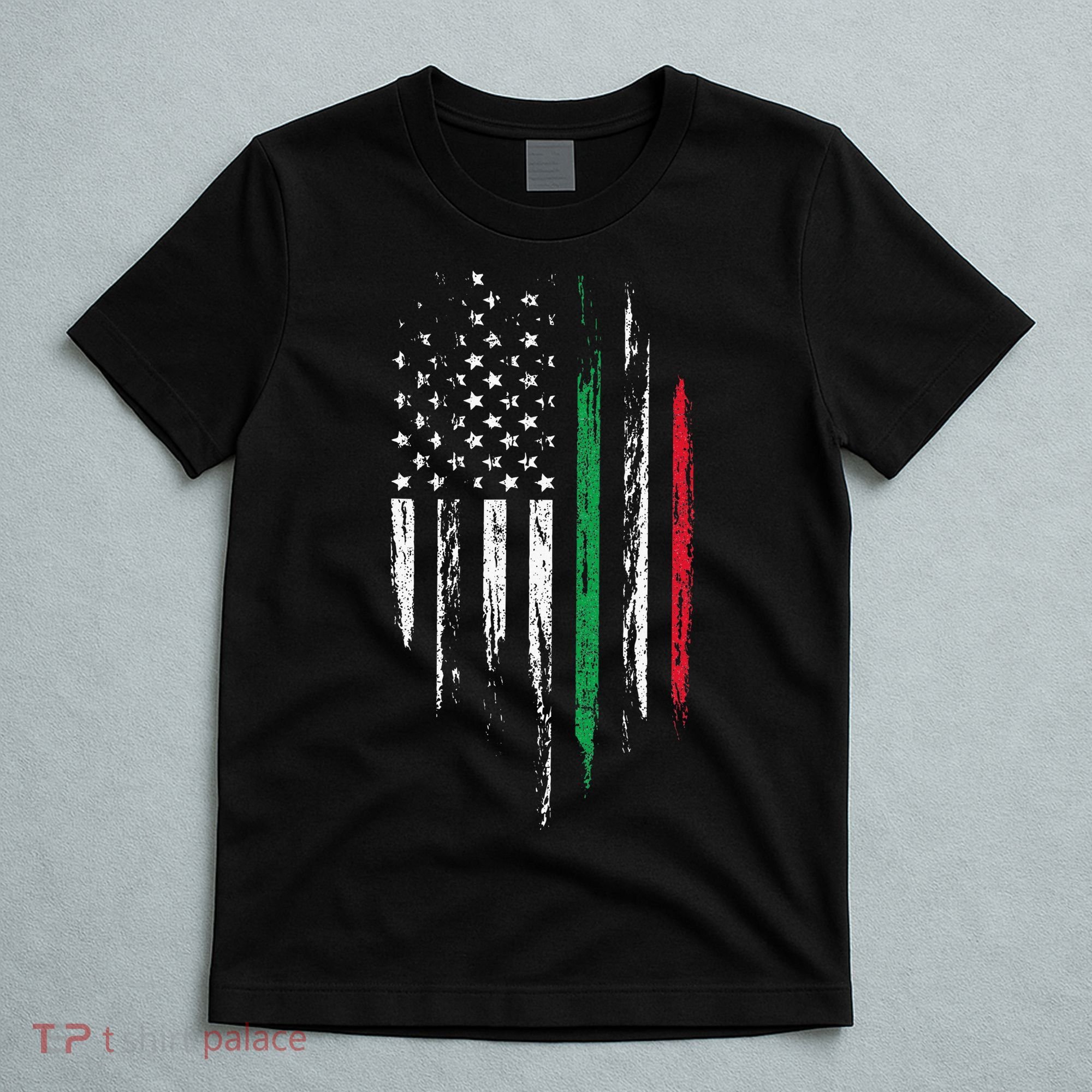 Italian American Flag Combo Italy USA Italia Patriotic Gift T-Shirt