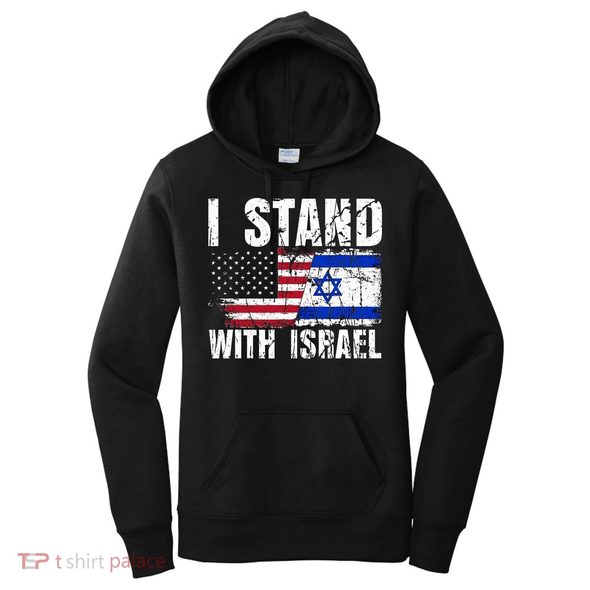 Israeli American Flag Pride Israel Usa Star Of Jerusalem Women's Hoodie