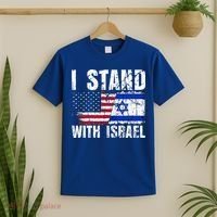 Israeli American Flag Pride Israel Usa Star Of Jerusalem T-Shirt thumb 2