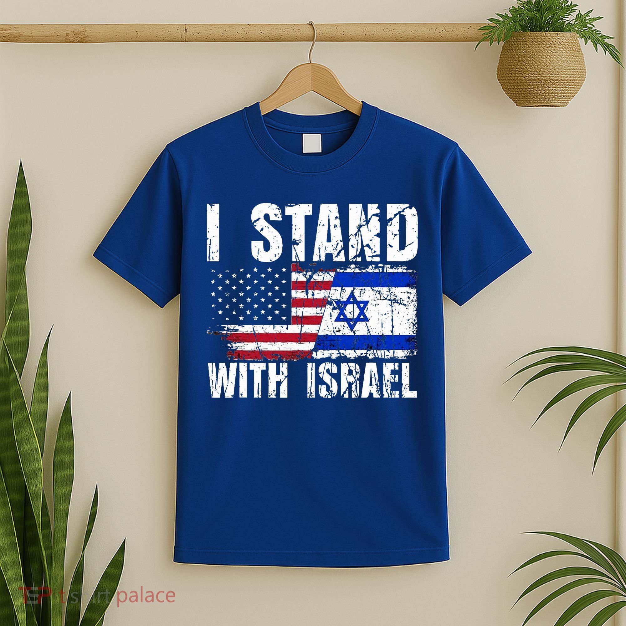 Israeli American Flag Pride Israel Usa Star Of Jerusalem T-Shirt
