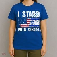 Israeli American Flag Pride Israel Usa Star Of Jerusalem T-Shirt thumb 4