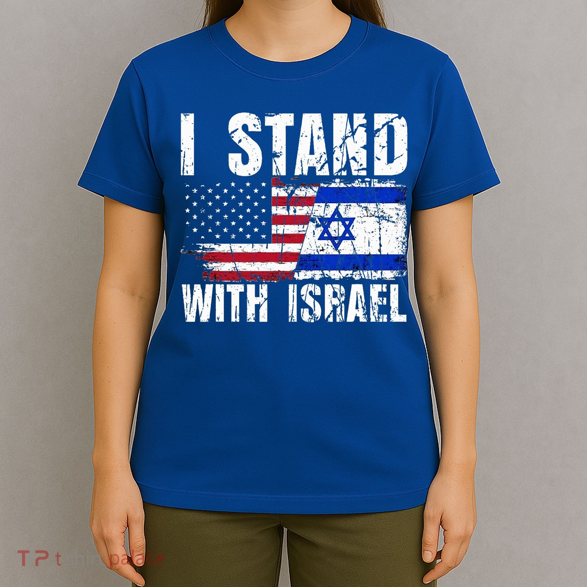 Israeli American Flag Pride Israel Usa Star Of Jerusalem T-Shirt