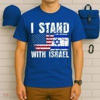 Israeli American Flag Pride Israel Usa Star Of Jerusalem T-Shirt thumb 6
