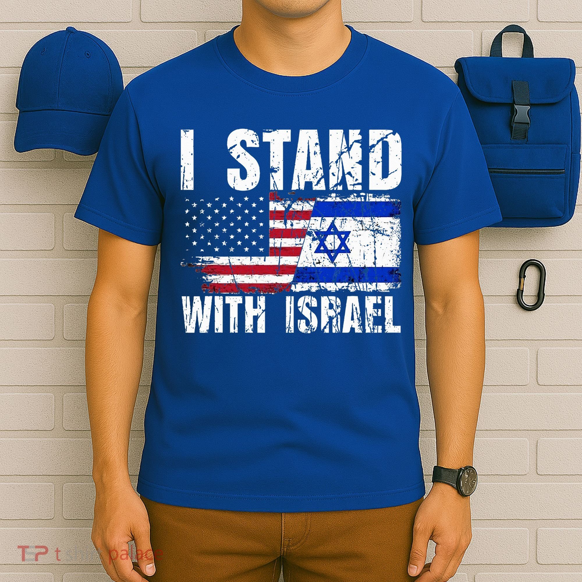Israeli American Flag Pride Israel Usa Star Of Jerusalem T-Shirt
