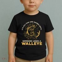 ItS All Fun Games Until Someone Loses A Walleye Fishing Toddler T-Shirt thumb 2