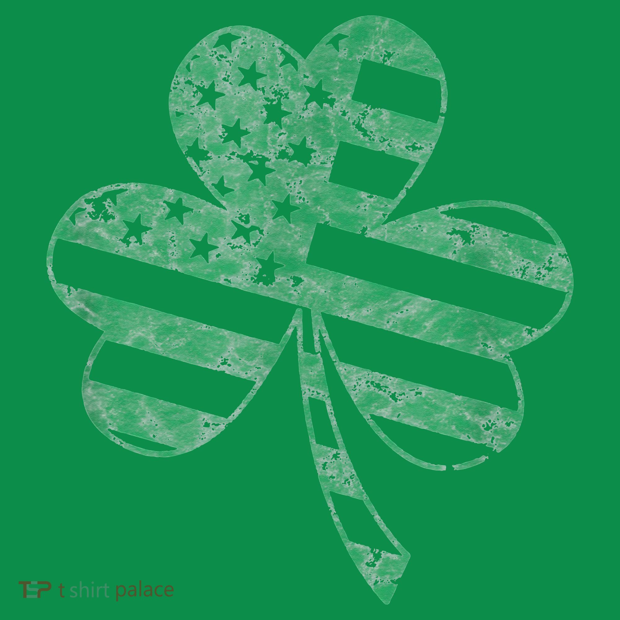Irish American Flag Vintage Shamrock St Patricks Day T-Shirt