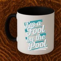 IM A Fool By The Pool Funny Swimming Team Swim Lover Joke Coffee Mug thumb 2