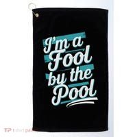 IM A Fool By The Pool Funny Swimming Team Swim Lover Joke Golf Towel thumb 0