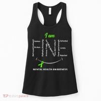 I Am Fine Mental Health Awareness Ribbon Green Women's Tank Top thumb 0