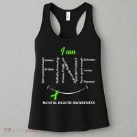 I Am Fine Mental Health Awareness Ribbon Green Women's Tank Top thumb 3