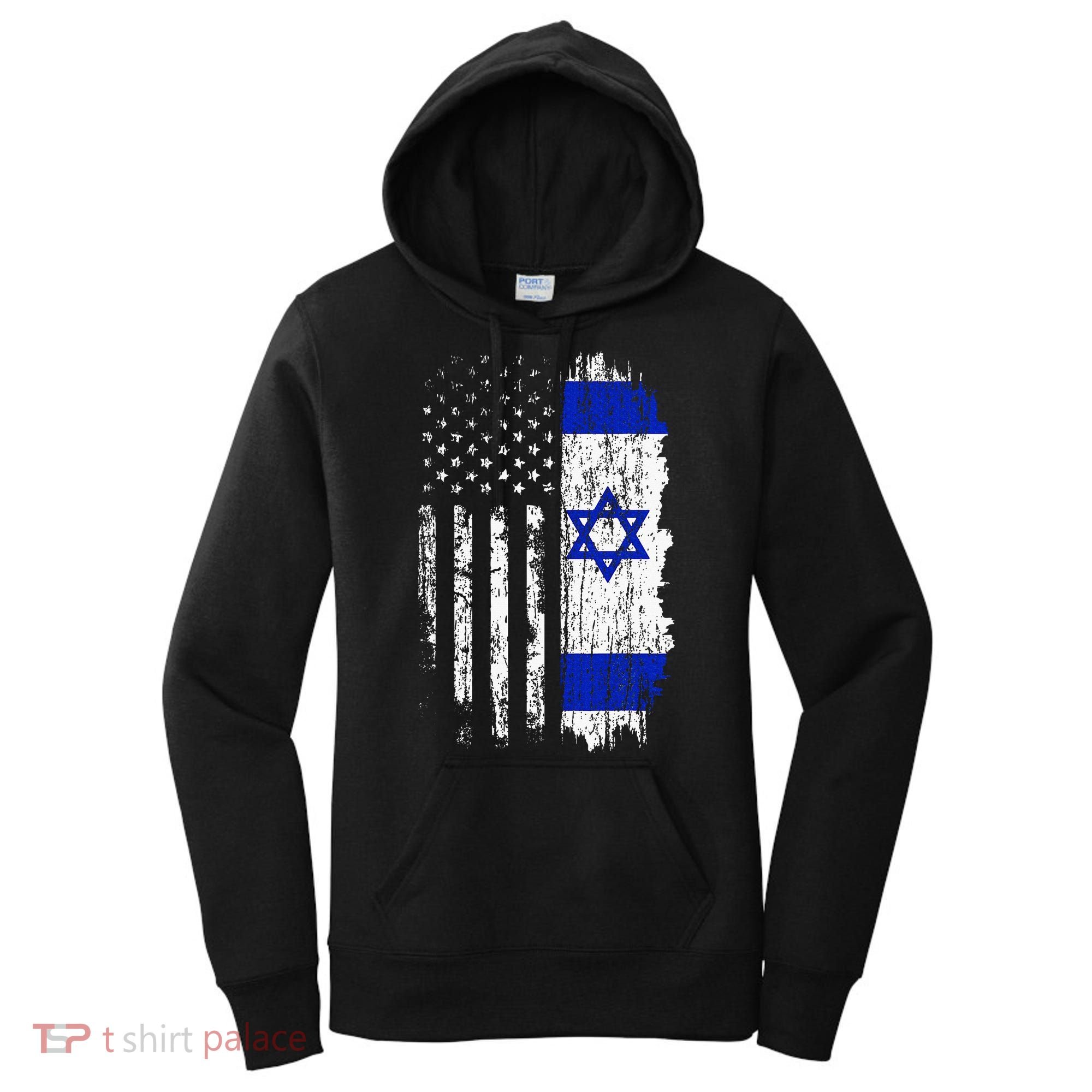 Israeli American Flag Pride Israel USA Israeli Women's Hoodie