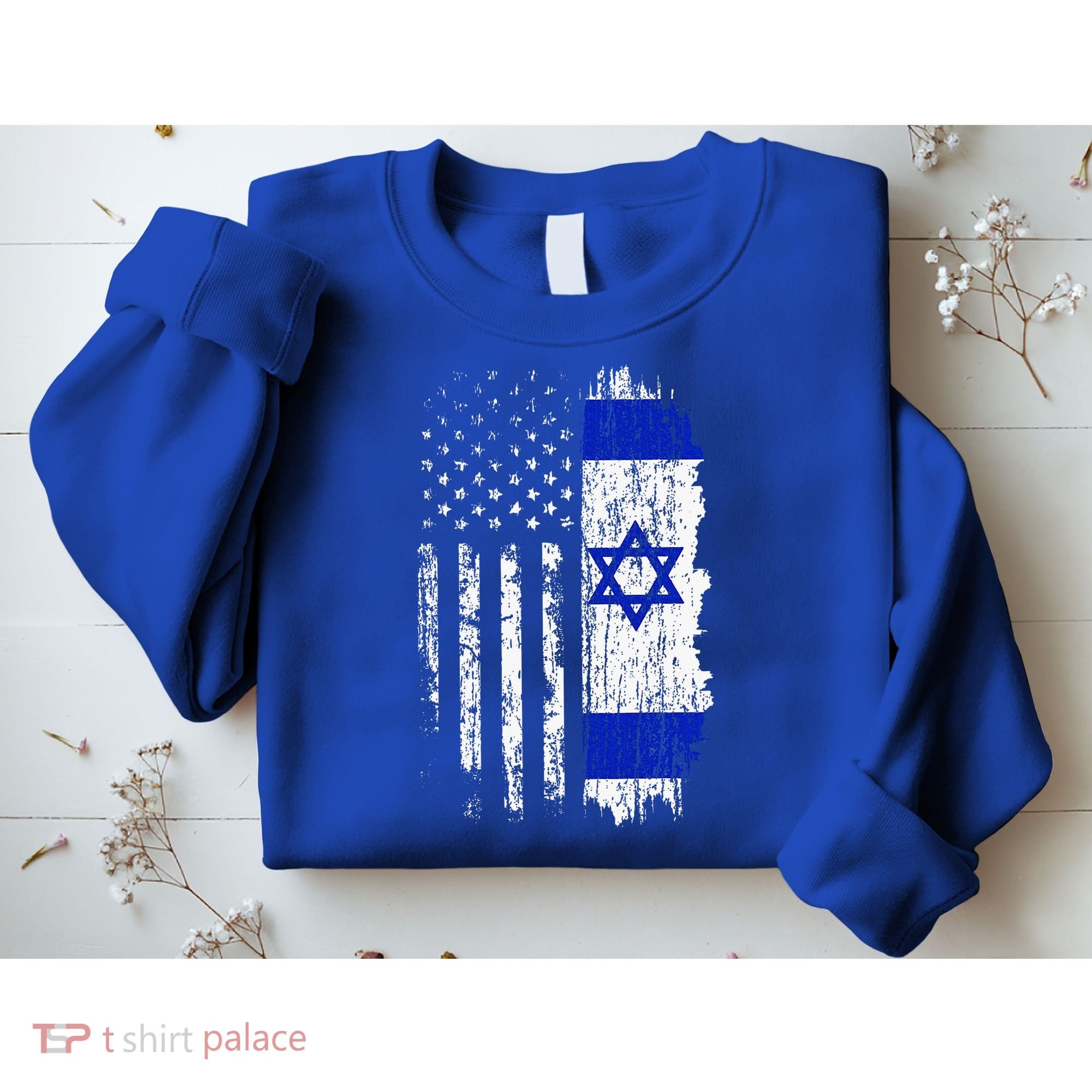 Israeli American Flag Pride Israel USA Israeli Sweatshirt
