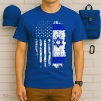 Israeli American Flag Pride Israel USA Israeli T-Shirt thumb 6