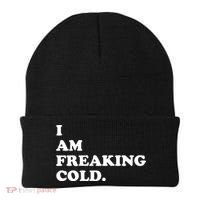I Am Freaking Cold Funny Beanie thumb 0