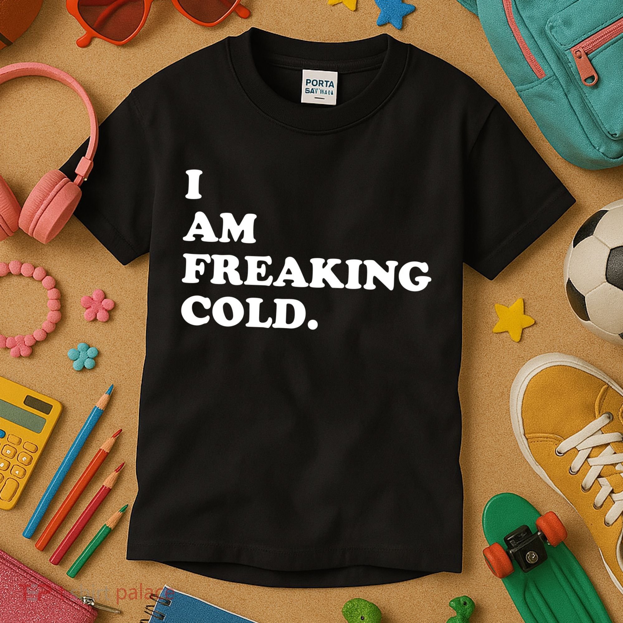 I Am Freaking Cold Funny Kids T-Shirt