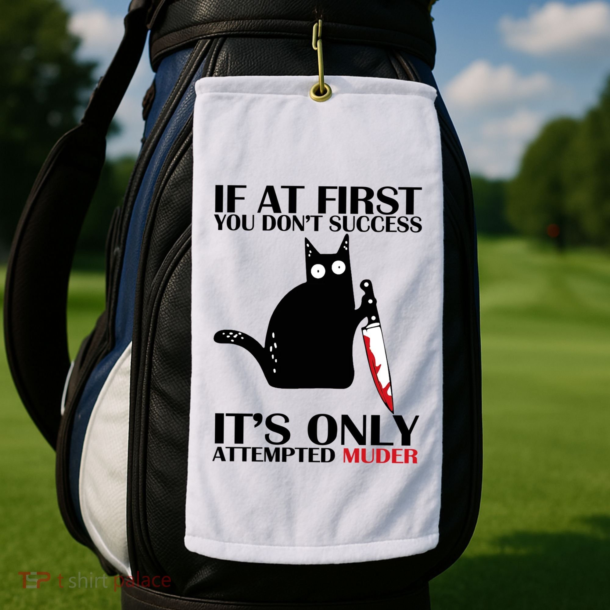 If At First You Dont Succeed It Is Only Attempted Murder Cool Gift Golf Towel
