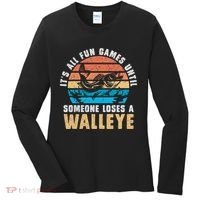 It's All Fun And Game Until Someone Loses A Walleye Fishing Women's Long Sleeve Shirt thumb 0
