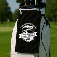 Its All Fun And Games Until Someone Loses A Walleye Fishing Gift Golf Towel thumb 2