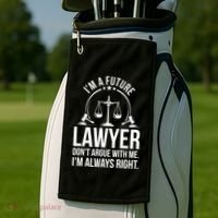 Im A Future Lawyer Apparel Law Student Gift Golf Towel thumb 2