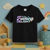 Im A Fucking Delight Funny Sarcasm Im A Delight Tie Dye Toddler T-Shirt thumb 3