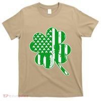 Irish American Flag Vintage Shamrock St Patricks Day T-Shirt thumb 0