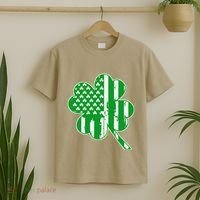 Irish American Flag Vintage Shamrock St Patricks Day T-Shirt thumb 2
