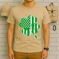 Irish American Flag Vintage Shamrock St Patricks Day T-Shirt thumb 6