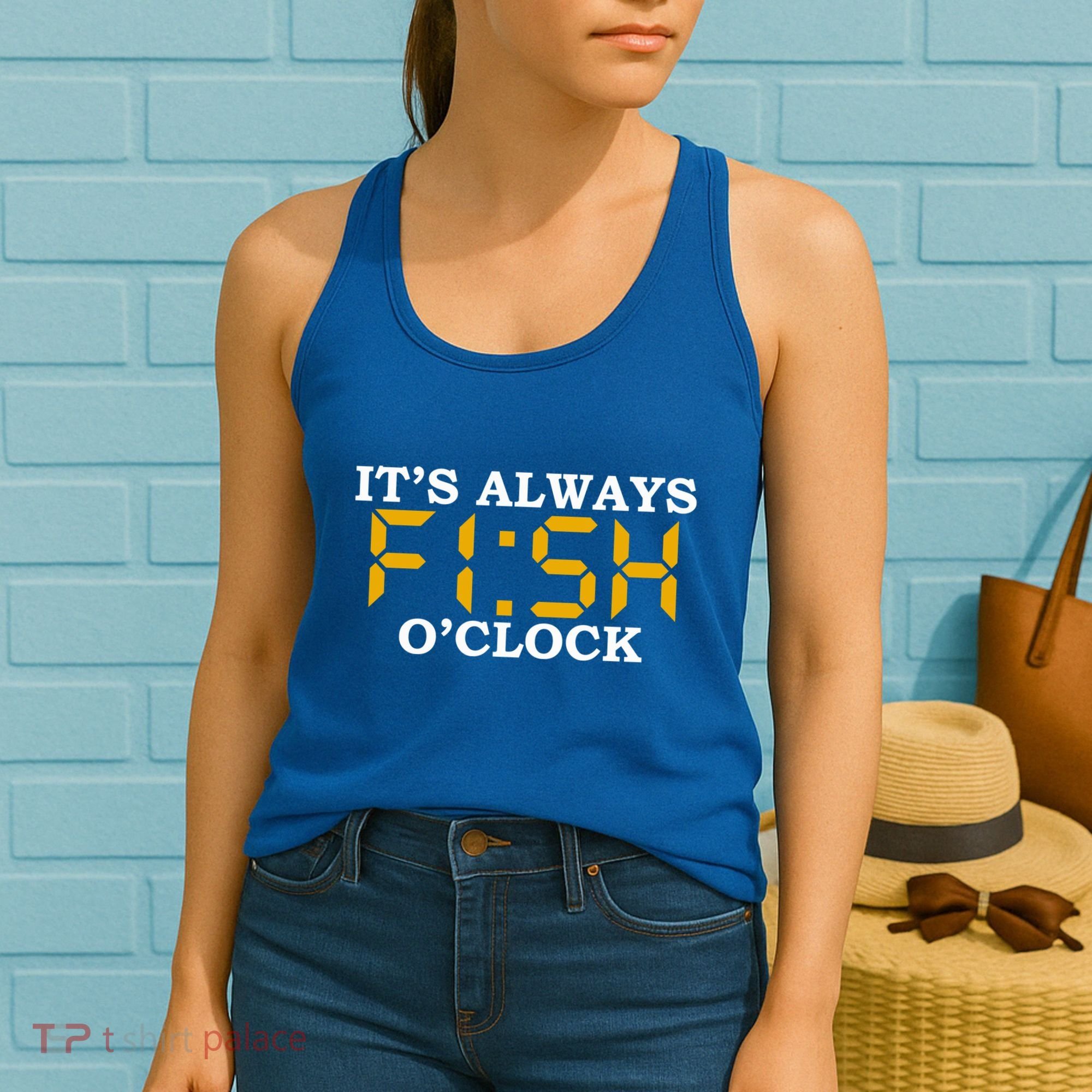 ItS Always Fish OClock N Fishing Lovers Fishing Dads Cute Gift Women's Tank Top
