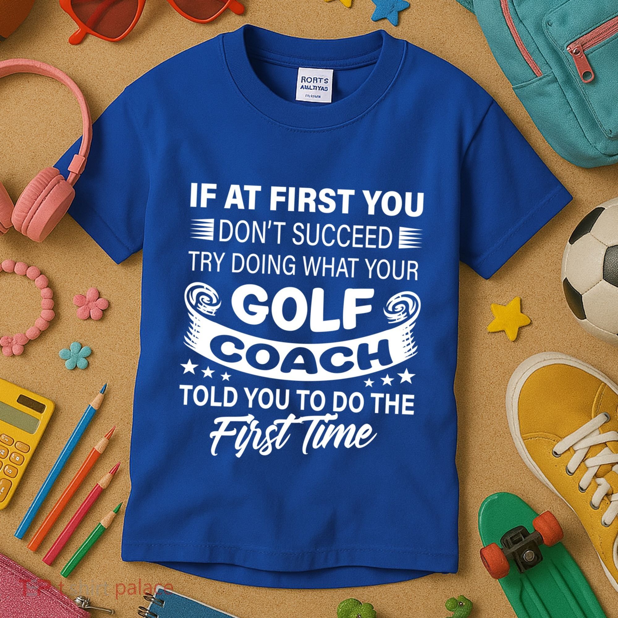 If At First You DonT Succeed Golf Coach Funny Gift Gift Kids T-Shirt