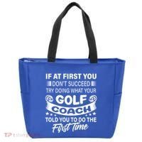If At First You DonT Succeed Golf Coach Funny Gift Gift Tote Bag thumb 0