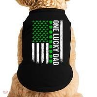 Irish American Flag One Lucky Dad Shamrock St PatrickS Day Doggie Tank thumb 0