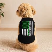 Irish American Flag One Lucky Dad Shamrock St PatrickS Day Doggie Tank thumb 2
