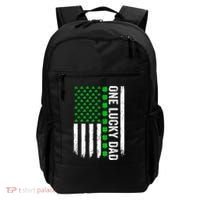 Irish American Flag One Lucky Dad Shamrock St PatrickS Day Backpack thumb 0