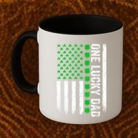 Irish American Flag One Lucky Dad Shamrock St PatrickS Day Coffee Mug thumb 2