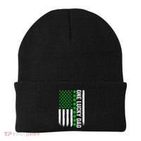 Irish American Flag One Lucky Dad Shamrock St PatrickS Day Beanie thumb 0
