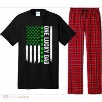 Irish American Flag One Lucky Dad Shamrock St PatrickS Day Pajama Set thumb 0