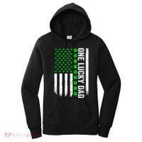 Irish American Flag One Lucky Dad Shamrock St PatrickS Day Women's Hoodie thumb 0