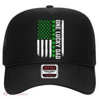 Irish American Flag One Lucky Dad Shamrock St PatrickS Day Hat thumb 0