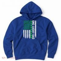 Irish American Flag One Lucky Dad Shamrock St PatrickS Day Hoodie thumb 0