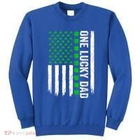 Irish American Flag One Lucky Dad Shamrock St PatrickS Day Sweatshirt thumb 0