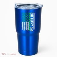 Irish American Flag One Lucky Dad Shamrock St PatrickS Day Tumbler thumb 0