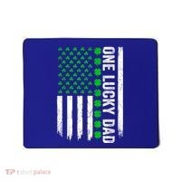 Irish American Flag One Lucky Dad Shamrock St PatrickS Day Mousepad thumb 0