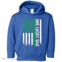 Irish American Flag One Lucky Dad Shamrock St PatrickS Day Toddler Hoodie thumb 0