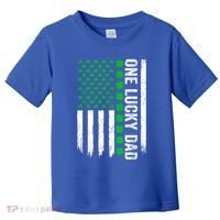 Irish American Flag One Lucky Dad Shamrock St PatrickS Day Toddler T-Shirt thumb 0