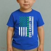 Irish American Flag One Lucky Dad Shamrock St PatrickS Day Toddler T-Shirt thumb 2