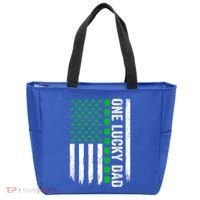 Irish American Flag One Lucky Dad Shamrock St PatrickS Day Tote Bag thumb 0