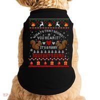 ItS A Funny Squeaky Sound Christmas Squirrel Ugly Funny Gift Doggie Tank thumb 0