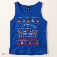 ItS A Funny Squeaky Sound Christmas Squirrel Ugly Funny Gift Tank Top thumb 2