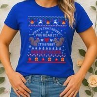 ItS A Funny Squeaky Sound Christmas Squirrel Ugly Funny Gift Women's T-Shirt thumb 2