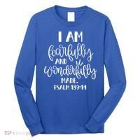 I Am Fearfully And Wonderfully Made Psalm 139:14 Christian Meaningful Gift Long Sleeve Shirt thumb 0